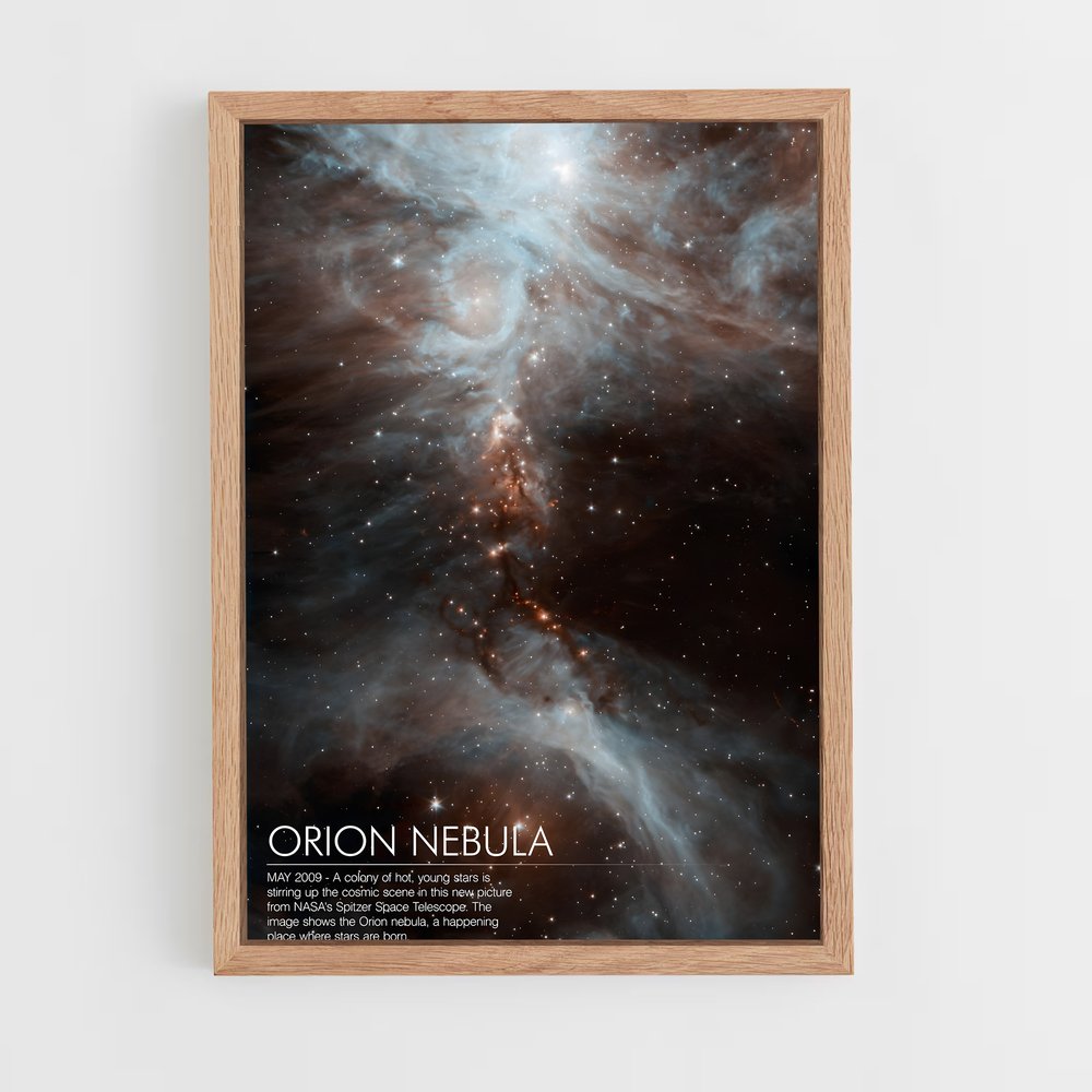 Poster splendide de la nébuleuse d'Orion – affiche Nébuleuses (vue 4)